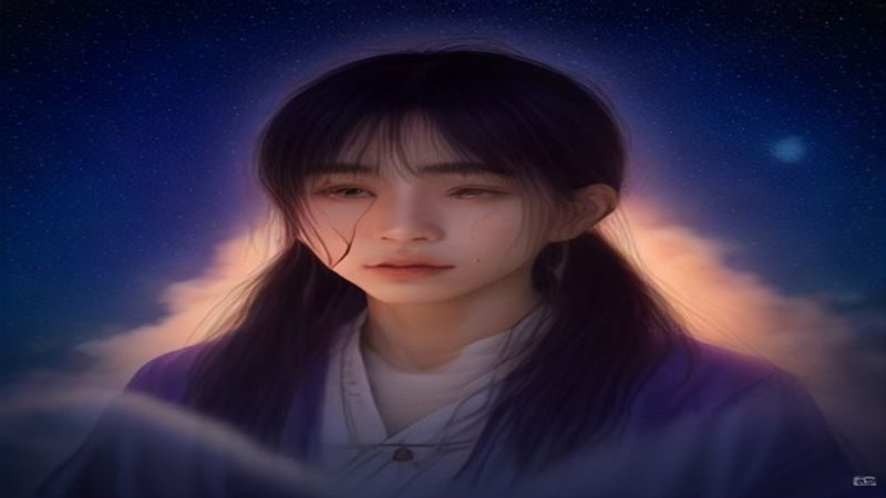 现代人在深夜使用手机进行匿名聊天，蓝紫色灯光营造私密氛围，体现匿名倾诉的情感需求